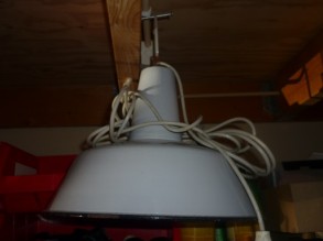 grijze emaille lamp